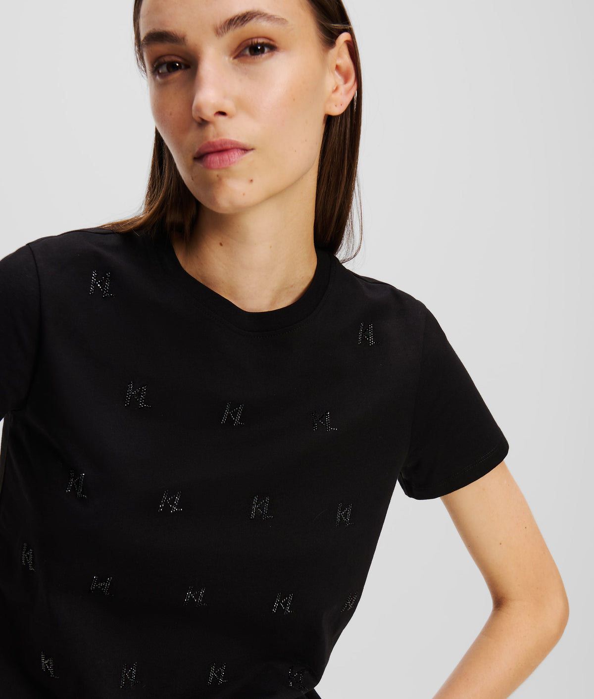 MONOGRAM RHINESTONE T-SHIRT