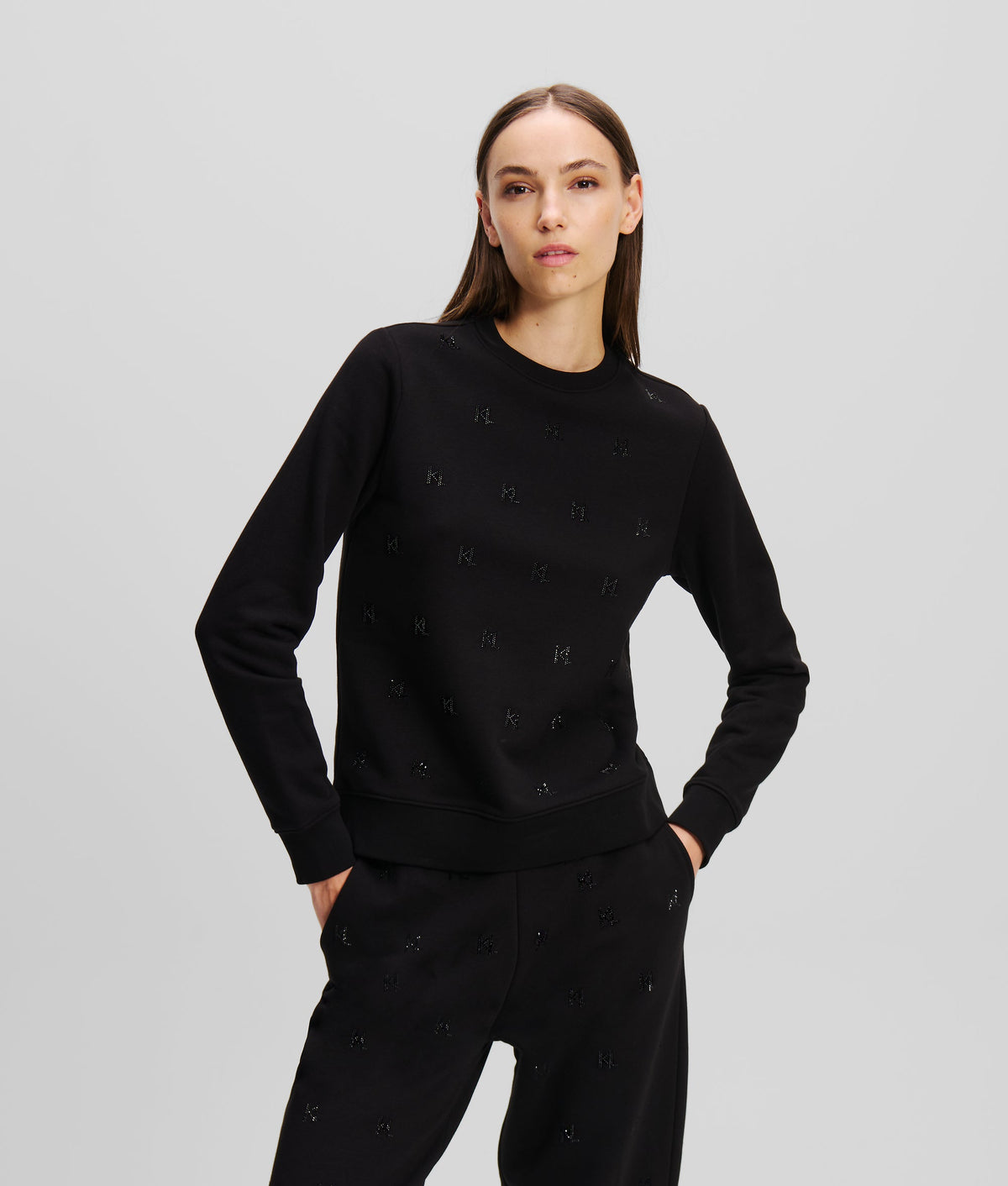 MONOGRAM RHINESTONE JUMPER