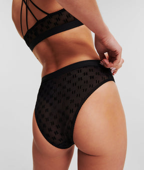MONOGRAM MESH MID-RISE BRIEF