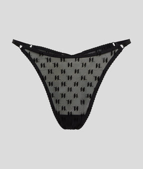 MONOGRAM MESH THONG