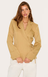 Sand Tie Side Blazer