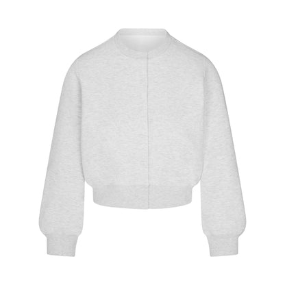 Cotton Fleece Shrunken Cardigan