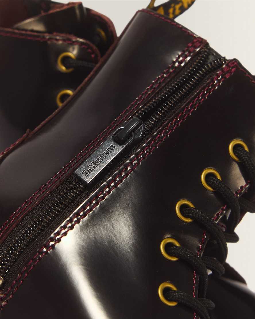 Jadon Arcadia Leather Platform Boots — Cherry Red Arcadia