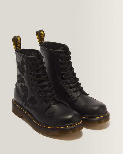 1460 Vonda Mono Women's Floral Boots — Black
