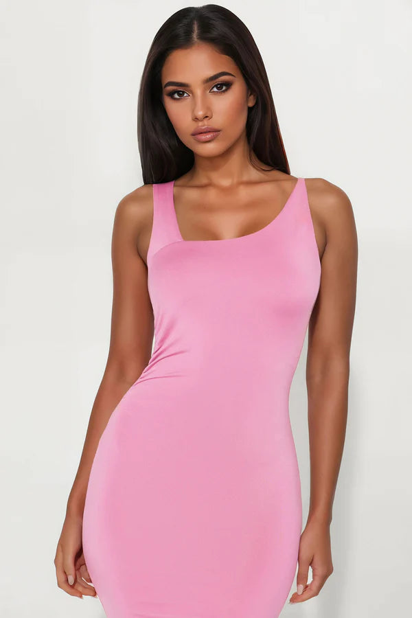 Alina Knot Sleeveless Mini Dress - Pink