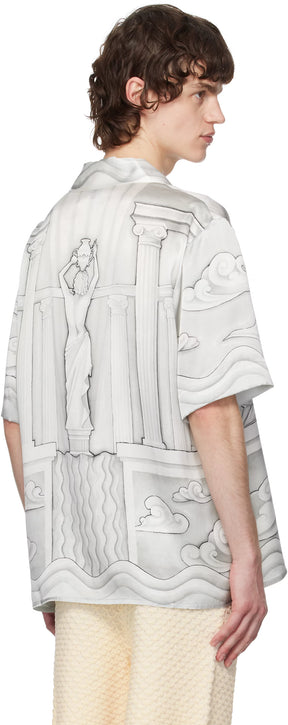 Gray Sacred Stone Silk Shirt