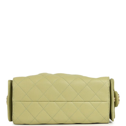 Chanel Mini 25 Hobo Bag Green Caviar Gold Hardware