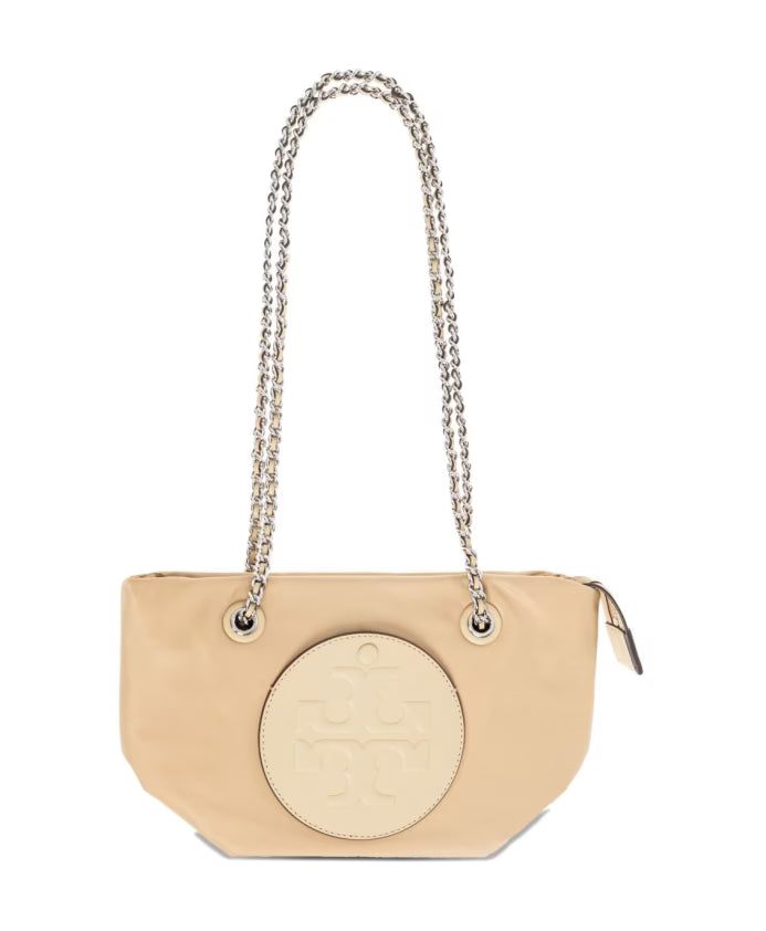 Beige Silk & Nylon Bags