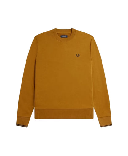 Fred Perry Long Sleeve Cotton Sweater Caramel