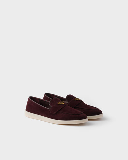 Suede leather loafers