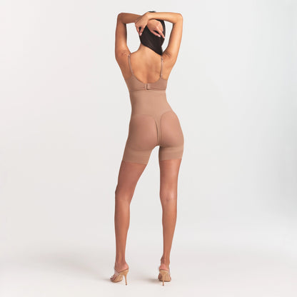 Power Mesh Shapewear Core Sculpt High-waisted Mid Thigh Short