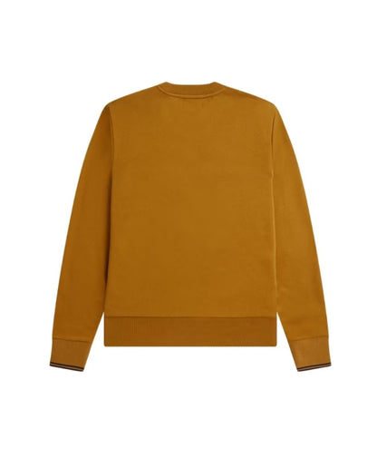 Fred Perry Long Sleeve Cotton Sweater Caramel