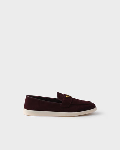 Suede leather loafers