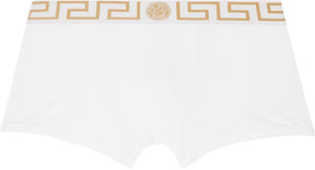 Versace Underwear White Greca Border Boxers