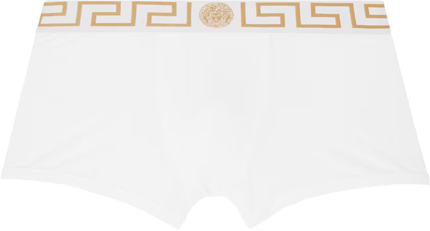 Versace Underwear White Greca Border Boxers