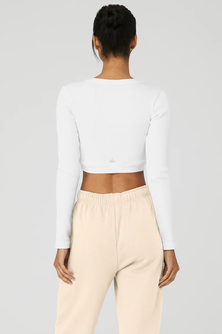 Seamless Ribbed Cropped Serene Long Sleeve