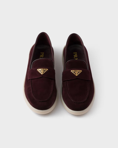 Suede leather loafers
