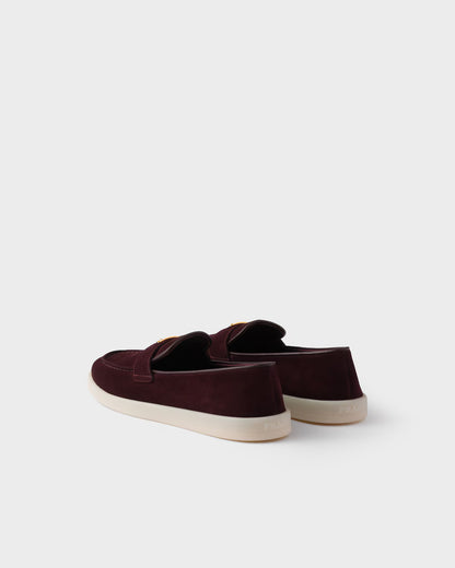 Suede leather loafers