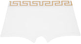 Versace Underwear White Greca Border Boxers