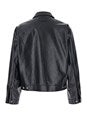 Givenchy Black Jacket with Logo Patch on the Back in Leather Man