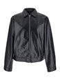 Givenchy Black Jacket with Logo Patch on the Back in Leather Man
