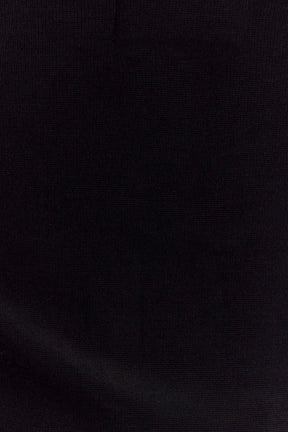 Selena Scalloped Jersey Halter Top - Black