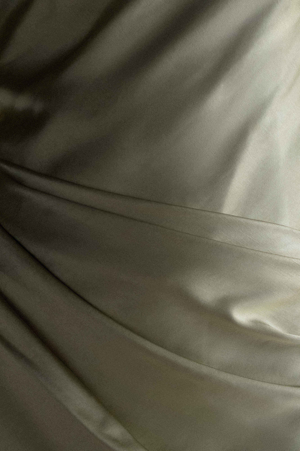 Iris Long Sleeve Satin Maxi Dress - Sage