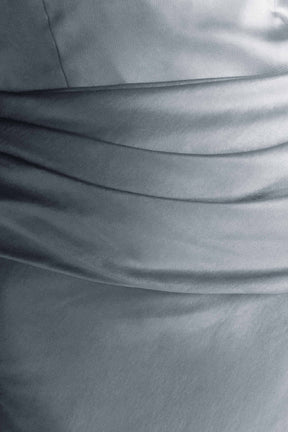 Jasmine Strapless Satin Maxi Dress - Frosted Blue