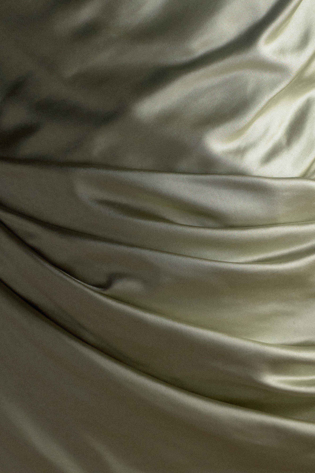 Dalia Off Shoulder Satin Maxi Dress - Sage