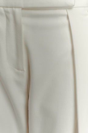 Penelope Pleated High Waisted Pants - Ivory