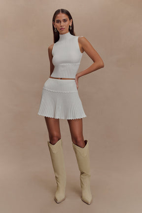 Indy Pointelle Knit Top - Ivory