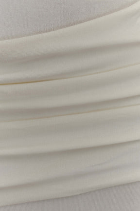 Irene Gathered Knit Maxi Skirt - Ivory