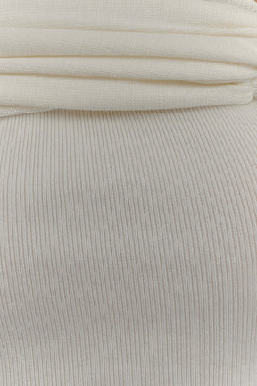 Irene Gathered Knit Top - Ivory