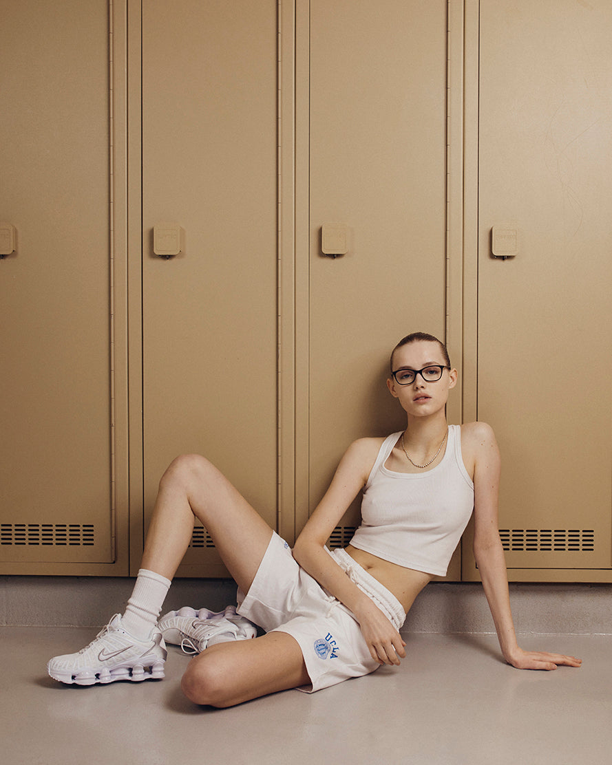 UCLA Crest Gym Short - White/Blue