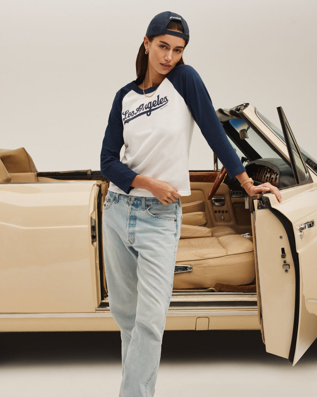 Dodgers Baseball Tee - White/Navy