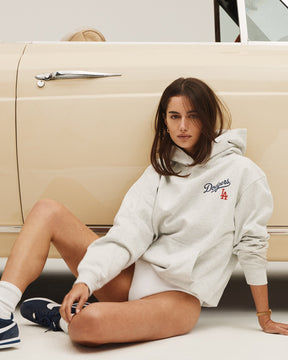 Dodgers Serif Hoodie - Heather Gray/Navy