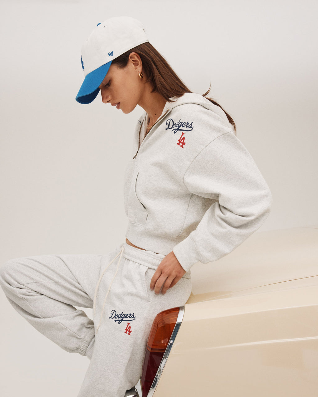 Dodgers Serif Sweatpant - Heather Gray/Navy