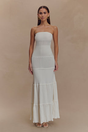 Finley Pointelle Knit Maxi Dress - Ivory