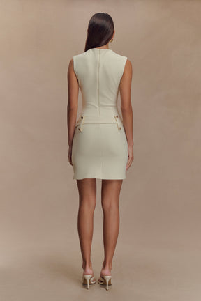 Scheana Stretch Crepe Mini Dress - Ivory