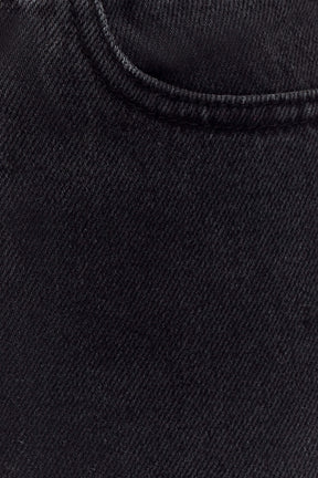 Caitlin Mid Rise Denim Flare Jeans - Washed Black