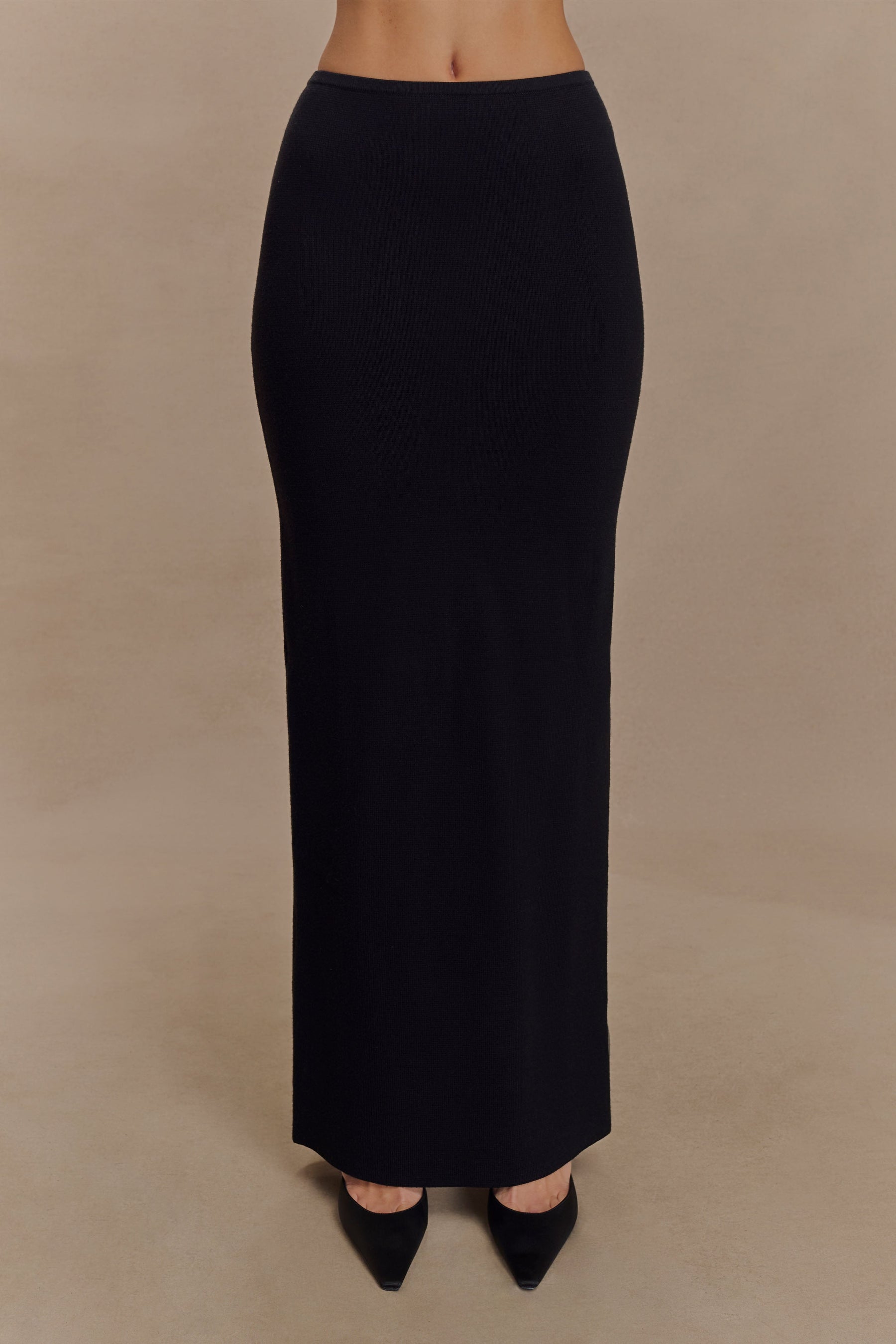 Kyle Knit Maxi Skirt - Black