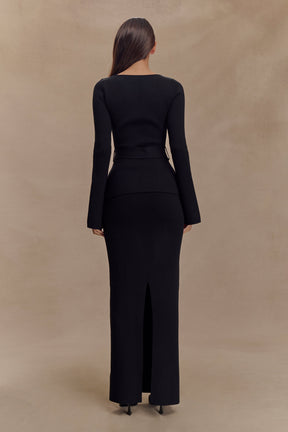 Kyle Knit Maxi Skirt - Black