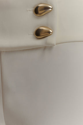 Lindie Straight Leg Suiting Pants - Ivory