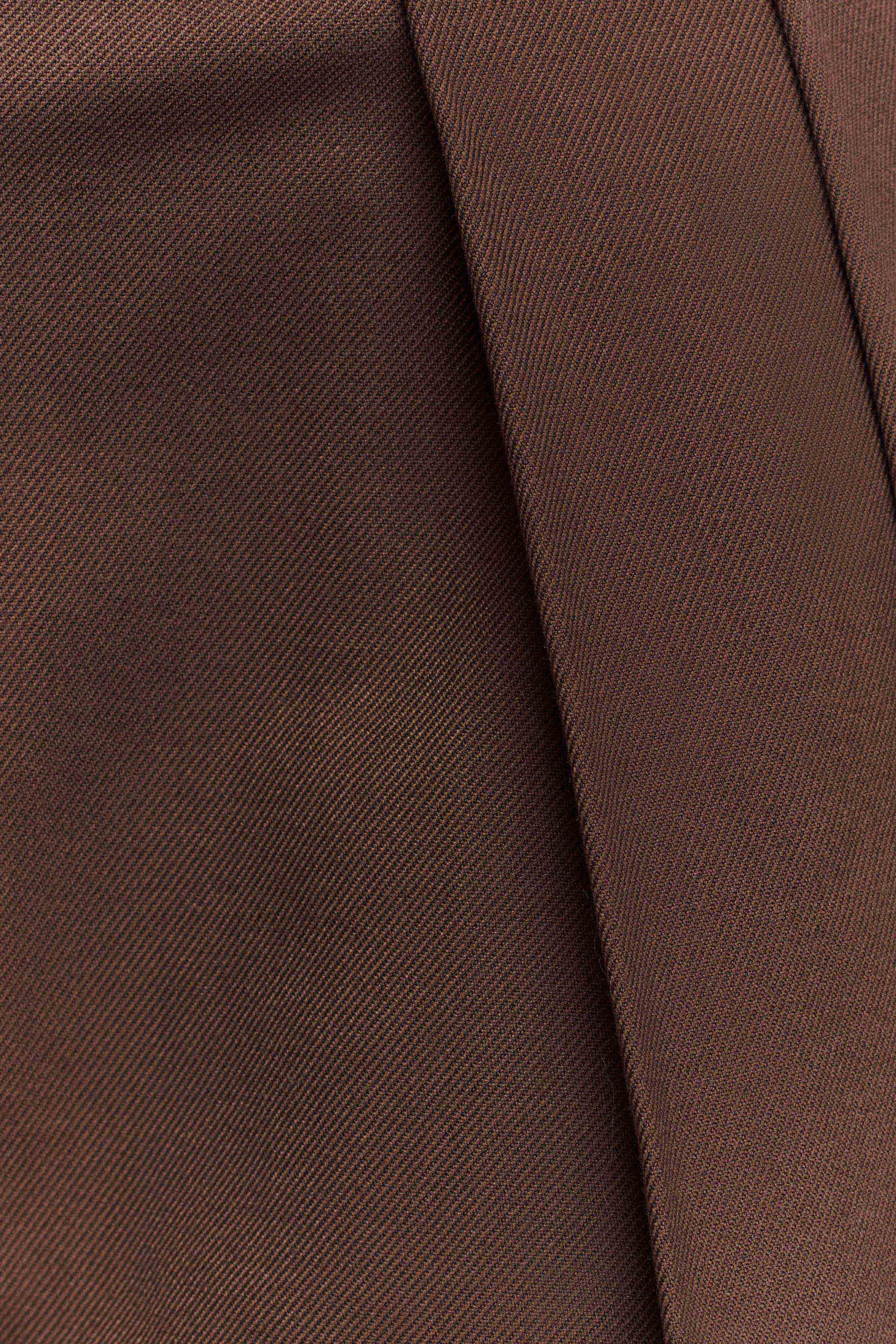 Penelope Pleated High Waisted Pants - Chocolate