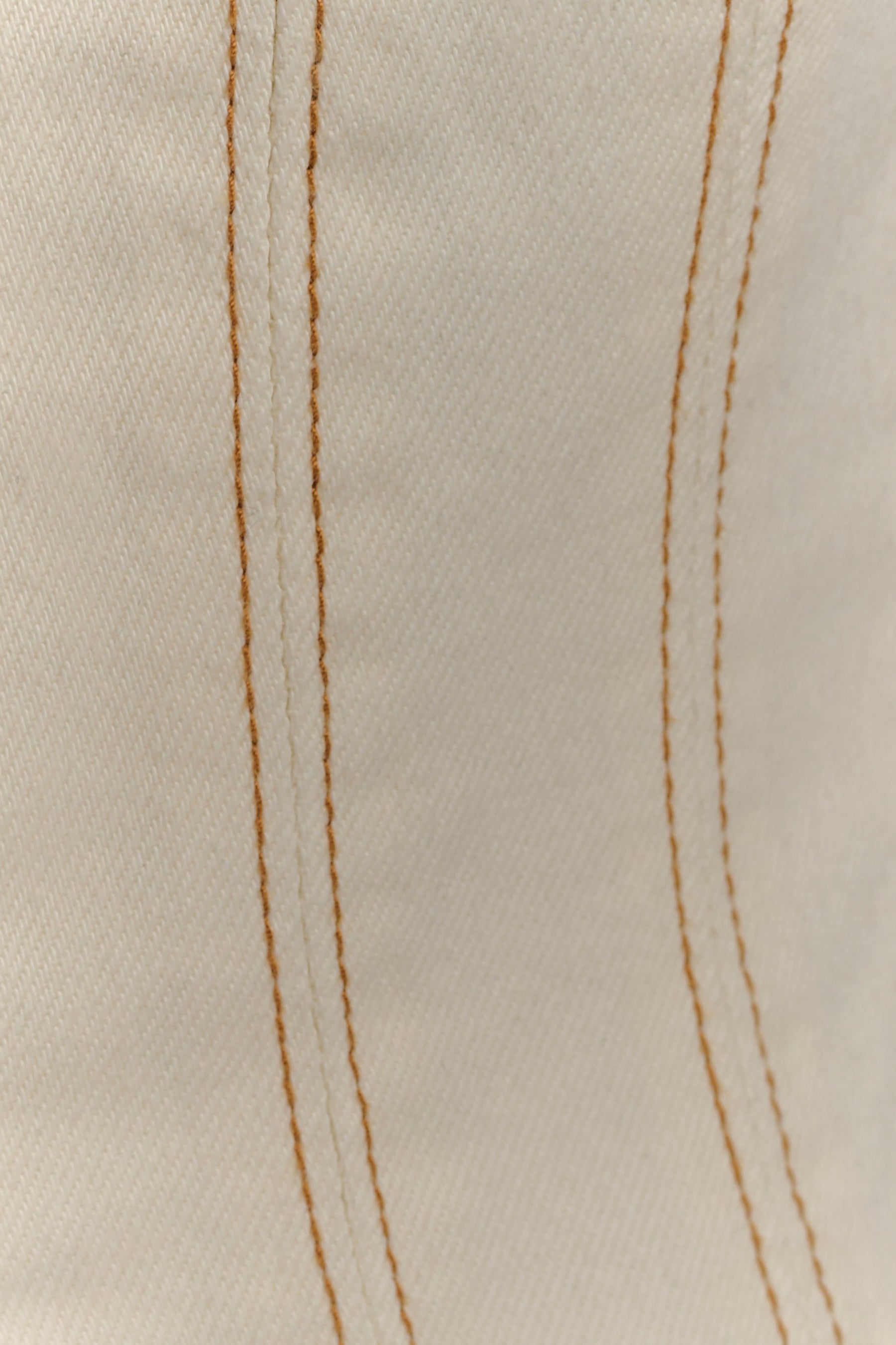 Loretta Cap Sleeve Denim Top - Ecru