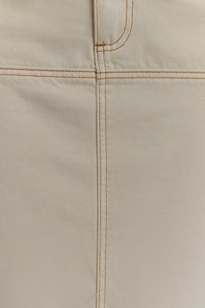 Loretta Denim Maxi Skirt - Ecru