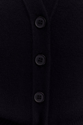Alexia Buttoned Oversized Cardigan - Black
