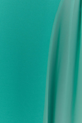 Soleil Knit And Mesh Halter Maxi Dress - Lagoon