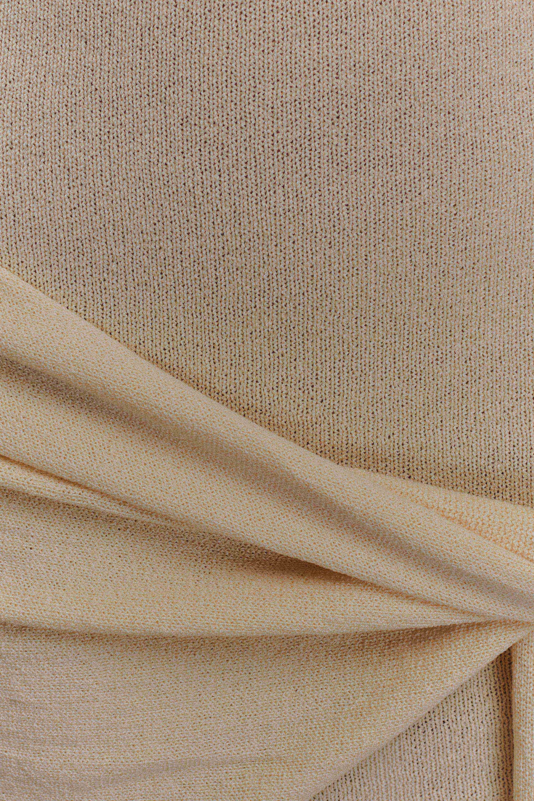 Taron Knit Mini Dress With Scarf - Cream