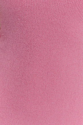 Caprice Halter Knit Mini Dress - Bubblegum Pink